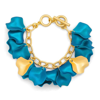 Metallic Resin Petal Link Bracelet - Annie Jack TX