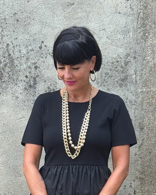 Mixed Media Link Long Necklace Jewelry - Annie Jack TX