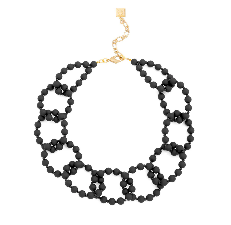NECKLACE Matte Beaded Collar N2760 - Annie Jack TX