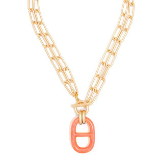 Matte Link Resin Charm Necklace - Annie Jack TX