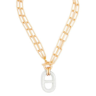 Matte Link Resin Charm Necklace - Annie Jack TX