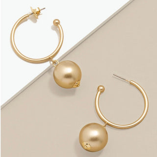 Matte Bead Hoop Earring - Annie Jack TX