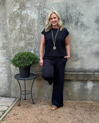 Athleisure Elastic Waist Pant - Annie Jack TX