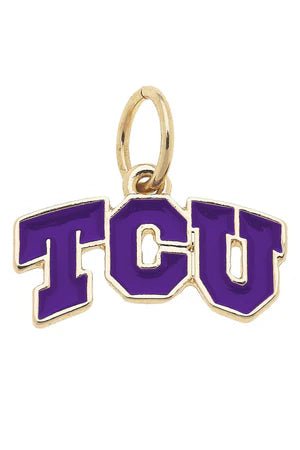 TCU Horned Frogs Enamal Logo Charm - Annie Jack TX