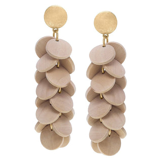 Naya Wood Disc Cluster Earrings - Annie Jack TX