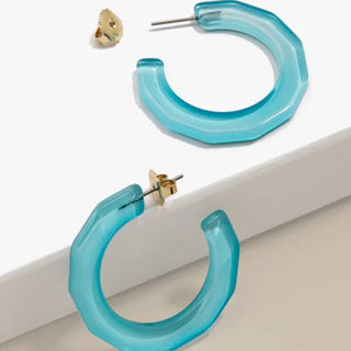 Small Textured Lightweight Hoop Earring - Annie Jack TX