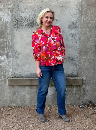 STL 10-14-24 Jennifer Floral Top