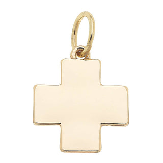 Square Cross Charm in Shiny Gold - Annie Jack TX