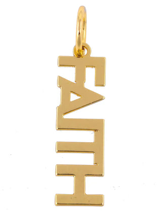 Faith Block Letter Charm - Annie Jack TX