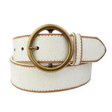 Vintage Leather Belt with Distress Burnish - Annie Jack TX