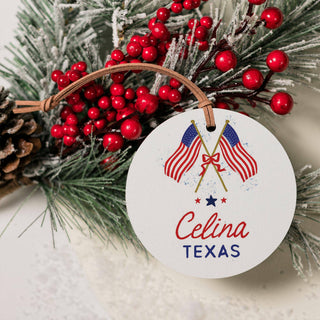 4" Round Ornament-American Summer Celina Texas - Annie Jack TX