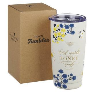 Tumbler SS Kind Words Prov. 16:24 - Annie Jack TX