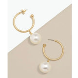 Pearl Bead Hoop Earring - Annie Jack TX