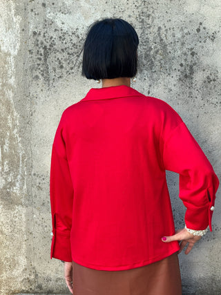 Collared Top with Pearl Buttons - Annie Jack TX