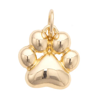 Puffy Paw Charm in Shiny Gold - Annie Jack TX