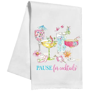 Mahjong & Cocktails Cotton Tea Towel – Whimsical Kitchen Decor - Annie Jack TX