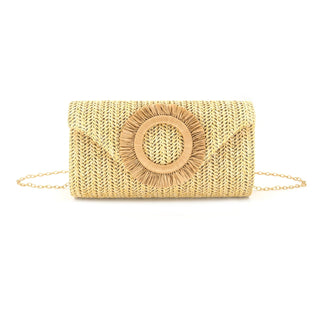 Solea Straw Clutch Handbag - Annie Jack TX