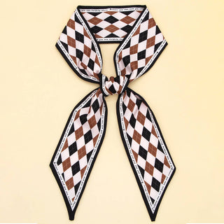 Diamond Pattern Twilly Scarf - Annie Jack TX