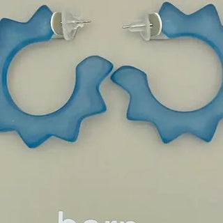 Classic Retro Frosted Hoop Earring - Annie Jack TX