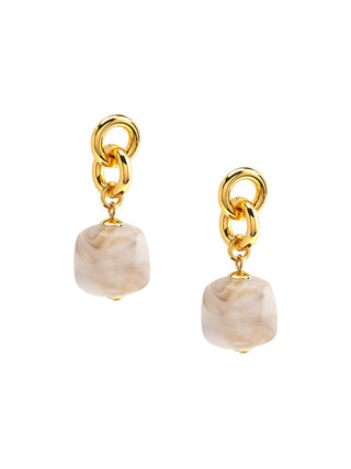 Tessa Puffy Square Resin Drop Earring - Annie Jack TX