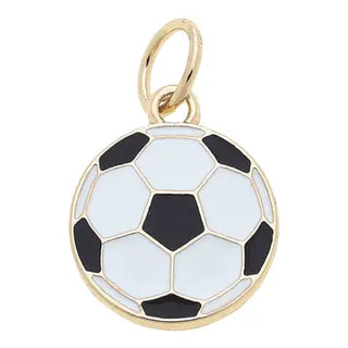Soccer Ball Enamel Charm - Annie Jack TX