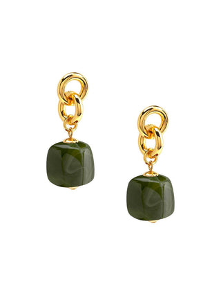 Tessa Puffy Square Resin Drop Earring - Annie Jack TX