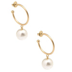 Pearl Bead Hoop Earring - Annie Jack TX