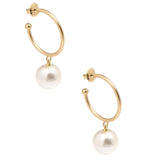 Pearl Bead Hoop Earring - Annie Jack TX