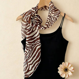 Floral Print Slim Scarf for Women_CWASC03970 - Annie Jack TX