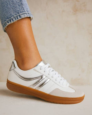 Retro Stripe Gum Sole Sneaker - Annie Jack TX