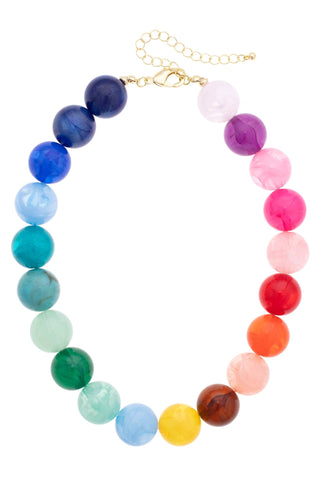 Mickey Beaded Necklace in Rainbow Multi - Annie Jack TX