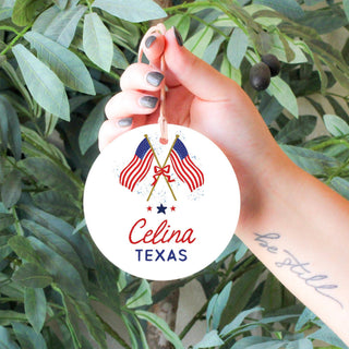 4" Round Ornament-American Summer Celina Texas - Annie Jack TX