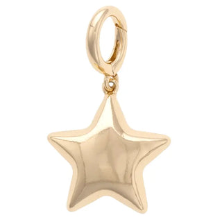Puffy Star Charm in Shiny Gold - Annie Jack TX
