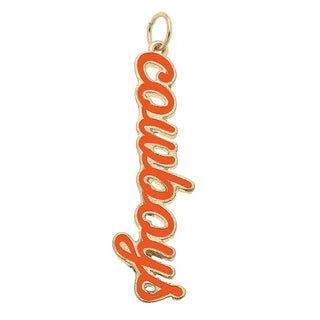 Oklahoma State Cowboys Enamel Script Charm - Annie Jack TX