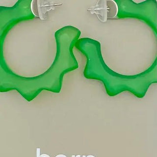 Classic Retro Frosted Hoop Earring - Annie Jack TX