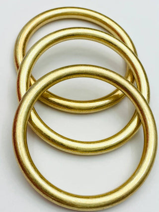 Bold Vintage Bangles Matte Gold Set of 3 - Annie Jack TX