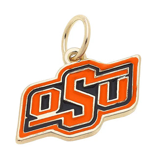 Oklahoma State Cowboys Enamel Logo Charm - Annie Jack TX