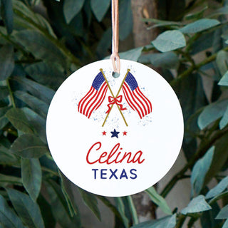 4" Round Ornament-American Summer Celina Texas - Annie Jack TX