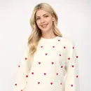 Heart Embellished Sweater