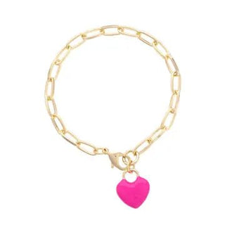 Bowen Puffy Heart Enamel Bracelet - Annie Jack TX