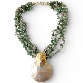 Mother of Pearl Shell Necklace | Handmade Statement Jewelry - Annie Jack TX