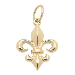 Fleur De Lis Charm in Shiny Gold - Annie Jack TX