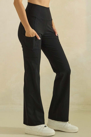 Buttery Soft Straight Leggings W/Side Pockets - Annie Jack TX