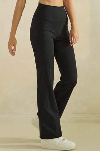 Buttery Soft Straight Leggings W/Side Pockets - Annie Jack TX