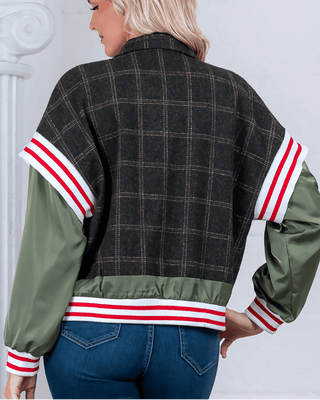 Collared Plaid Jacket - Annie Jack TX