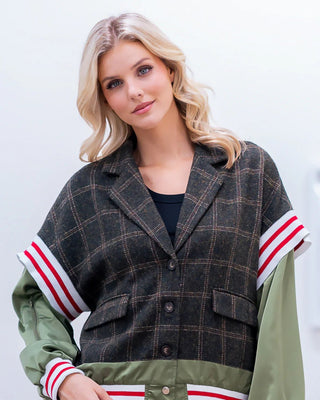 Collared Plaid Jacket - Annie Jack TX