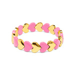 Enamel Heart Stack Stretch Bracelet Jewelry - Annie Jack TX