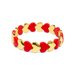 Enamel Heart Stack Stretch Bracelet Jewelry - Annie Jack TX