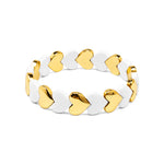 Enamel Heart Stack Stretch Bracelet Jewelry - Annie Jack TX