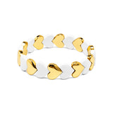 Enamel Heart Stack Stretch Bracelet Jewelry - Annie Jack TX